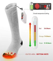 3 7V Smart Heated Socks Thermal Electric Heating Socks Pads Mat Winter Warmer Cycling Men Women Sport Warm Adjustable249u2612101