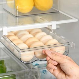 Storage Bottles Kitchen Fruit Food Egg Box Fridge Organizer Slide Under Shelf Drawer Rack Holder Refrigerator Crisper Keeping Fresh