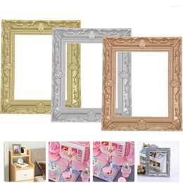 Frames 3 Pcs Miniature Po Frame Miniture Decoration House Picture Display Stand