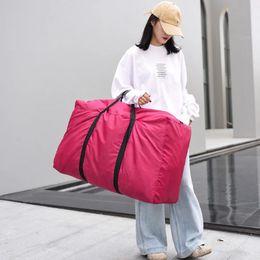 Унисекс, большая вместительная складная дорожная сумка, дорожная сумка для хранения одежды, Оксфордская сумка на молнии, тонкая портативная дорожная сумка для багажа