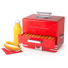 the Nostalgia Oversized Restaurant Style Steamer Has A Capacity of 20 Hot Dogs 6 Buns, Making It Perfect for Breakfast Sausages, Mice, Vegetables, and Fish