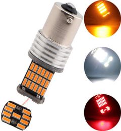 20pcs 1156 1157 LED Canbus 4014 45smd NO ERROR Red Amber Car Turn Signal Backup Tail Light 7443 3157 Bulb P21W5386936