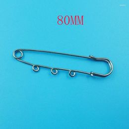 Brooches 100pcs 80mm Large Safety Pin Brooch Blank Base Pins With Holes Fasteners For DIY Craft Jewellery Making Supplies Accessorie