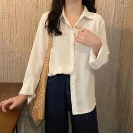 Women's Blouses EBAIHUI Spring Autumn Oversized Shirt Japanese Preppy Style White Ladies Blouse Loose Long Sleeved Blusas