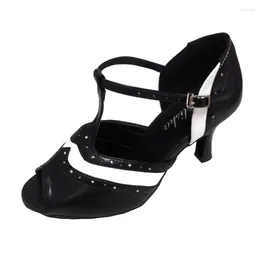 Dance Shoes Lady Salsa Latin Shoe Customized Heel Open Toe Ballroom Party Socials Evening Professional Girls Dancing