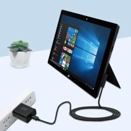 Type C Power Supply Charger Adapter USB-C Fast Charging Cable 1.5m for Microsoft Surface Pro 1 2 Tablet PD Charging