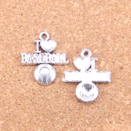 Charms 60Pcs Antique Sier Bronze Plated I Love Baseball Pendant Diy Necklace Bracelet Bangle Findings 21X19Mm Drop Delivery Jewellery Co Dhizs