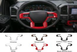 ABS Large Steering Wheel Trim Decoration Accessories For Ford F150 2015 UP Car Styling Interior Accessories9269050