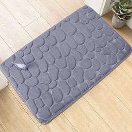 Carpets Pebble Ottomans Coral Fleece Floor Mats Embossed Bathroom Bath Anti-Slip Bathtub Shower Door