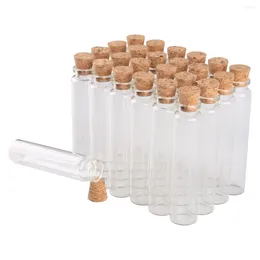 Storage Bottles 24 Pieces 25ml Transparent Glass Jars Wishing With Cork Stopper For Wedding Gift Craft 22x100mm Vials