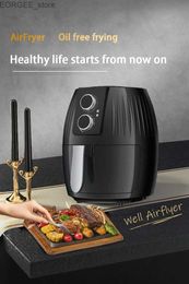 Air Fryers Large capacity household intelligent mechanical air fryer for 360 oil-free baking Y240402