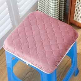 Pillow Four Seasons Square Chair Restaurant Plastic Stool Mat Soft Thicken Cover Home Anti-slip With Strap
