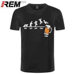 Men's T-Shirts Friday Br Drinking O Neck Men T Shirt Time Schedule Funny Monday Tuesday Wednesday Thursday Digital Print Cotton T-Shirts G1222 Y240402