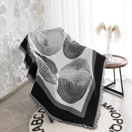 Blankets Ins Abstract Swirl Thread Blanket Throw Tapestry Sofa Cover Picnic Camping Nap Leisure Bedspread