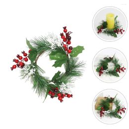 Candle Holders Fireplace Xmas Wreaths Pomegranate Door Hanging Rings Christmas Ornament Pvc Pine Needles Pillars