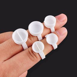 Disposable Tattoo Ink Rings Cups Eyebrow Lip Tattoo Pigments Holder Ring Container Permanent Makeup Accessories 500pcs Caps