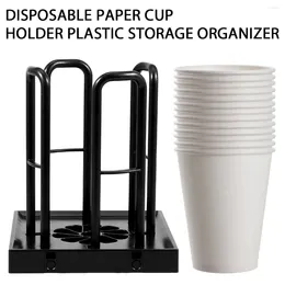 Tea Trays Paper Cup Holder Detachable Plastic Storage Organiser Adjustable Coffee Dispenser Multipurpose Reusable
