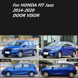 For Honda Fit Jazz 2014-2020 Accessories Side Window Visors Car Rain Shield Deflectors Awning Trim Cover Door Visor Awnings