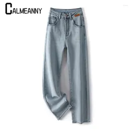 Women's Jeans Spring Summer Womens Casual High Waisted Flare Pants Baggy Denim Streetwear Women Fashion Wide Leg