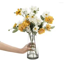 Decorative Flowers Single Branch Wheel Flower Wind Chrysanthemum Simulation Home Decoration Big Huilan Artificial