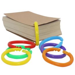 50pcs Loose-leaf Binder Rings Plastic Ring Puncher Ring Buckle Ring Removable Binding Notebook Binder Plastic Ring Book Binding