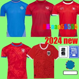 new Czech Republic soccer Jerseys Switzerland Home away 24 25 Austria Red blue white 2024 2025 Iceland Sports Sportswear Serbia Camisola Euro Cup MEN Football shirts