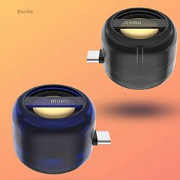 Portable Speakers Type-C Mini Phone Speaker Portable Plugin Charging w/Transparent Bass Speaker Universal Phone CompactL2404