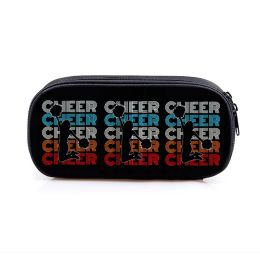 Cheerleading Girls Pencil Case Casual Makeup Bags Birthday Party Cheerleader Stationary Bags Kids Pencil Holder School Supplies