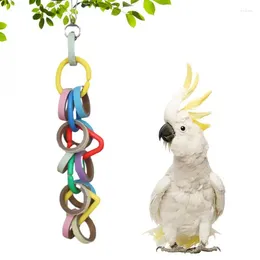 Other Bird Supplies Parrot Chew Toys Metal Hook For Parakeets Large Birds Multi-Layer Basket Toy Colourful