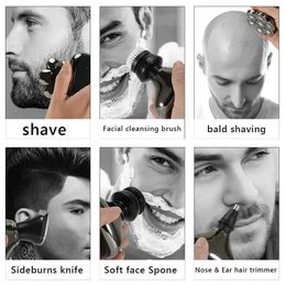 Razor Electric Shavers Multifunction USB Charge Trimmer Men NEW Shaver For 7D Independently 7 Cutter Floating Head Waterproof 240402