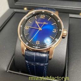 Crystal AP Wrist Watch CODE 11.59 Series 41mm Automatic Mechanical Fashion Casual Mens Swiss Second-hand Famous Watch 15210OR.OO.A028CR.01 Smoked Blue Single Table