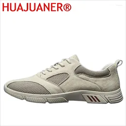 Casual Shoes Men's Sneakers Fashion High Quality Soft Brand Men Comfortable Breathable Ultra-light Mesh Suede White Footwear