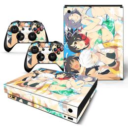 Stickers anime girls new game Ideal Design Vinyl Console Skin Sticker for Xbox One X TNXBONEX5236