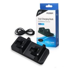 2022 Controller Charger Dock LED Dual USB Charging Stand Station Cradle for Sony Playstation 4 PS4 Pro Slim2778268