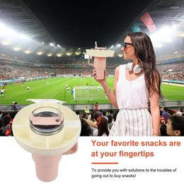 Cups Saucers Silicone Tumbler Snack Bowl Container Divided Food Spinner Plate Stadium Cup For Open Cinema Picnic Road Trip