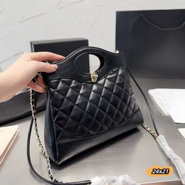 Women Designer genuine leather Shoulder Bag 31bag 24cm 36cm Quilted Plaid Totes Calfskin Leather Hardware Chain Handle Fashion Luxury Purses Handbags