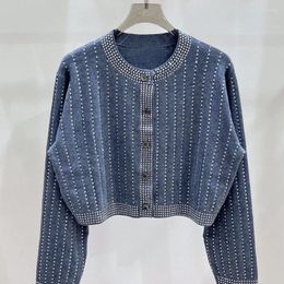 Women's Jackets Diamond Sweater Jacket Versatile Thin Knit Cardigan For Women This Year Super Beautiful Top Autumn