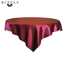Table Skirt 10pcs/Pack 145cm X / 57" Square Satin Tablecloth Covers For Wedding Party Restaurant Banquet Decorations