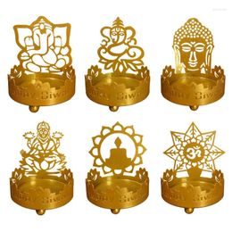 Candle Holders Holder Wrought Iron Muslim Eid Projection Candlestick Home Table Decoration Craft Hollow Party