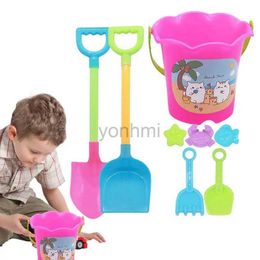 Sand Play Water Fun Beach Sand Playset 8pcs Eco-Friendly Sandbox Toy Kit Animal Sand Moulds Bucket Shovel Tool Kit For Outdoor Games Summer Beach 240402