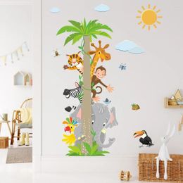 Window Stickers Cute Cartoon Animals Giraffe Removable Elephant Wallpaper Wall Sticker Living Room Mural Art Decals