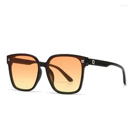 Sunglasses Vintage Designer Big Thin Frame Square Women Sun Glasses For Men 2024 Punk Sexy Rivet Shades