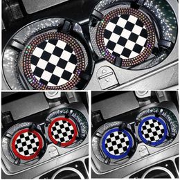 Upgrade 2Pcs Luxury Car Coaster Travel Auto Cup Mats Insert Coaster Anti Slip Crystal Universal Bling Car Accessories For Girls Woman