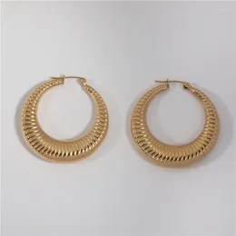 Hoop Earrings Joolim Jewellery High Quality PVD Wholesale Simple Air Core Statement Stainless Steel Earring For Women