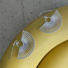 Stud Earrings Half Round Fan-shaped Ear Hook Earring With Exquisite And High-end Feel Traditional Chinese Style Retro Niche Design