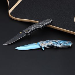 High Quality A6715 High Quality Assisted Flipper Folding Knife 8Cr13Mov Drop Point Blade Stainless Steel Handle Outdoor Camping Hiking Fishing EDC Pocket Knives