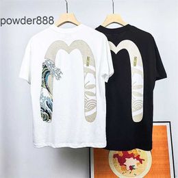 2024 Summer New Trendy Product Fushen Back Large m Printed Short Sleeved T-shirt Unisex