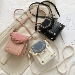 Shoulder Bags Suede Female Mini Phone Fashion Girls Letter Solid Colour Pu Leather Crossbody Portable Messenger Bag