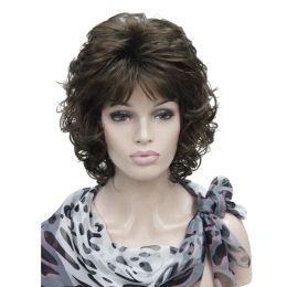 Wigs StrongBeauty Women's Wigs Short Curly Hair Dark brown/Blonde Natural Synthetic Full Wig 4 Colour