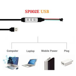 WS2812B WS2811 LED Pixel Strip Light Controller USB/DC 3Keys RF 14/17/21Keys Remote WS2812 LED Strip Mini Controller DC5V-24V